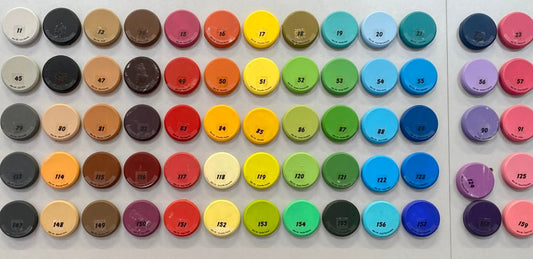 Carta de colores numerados para Tbarras  artesanales